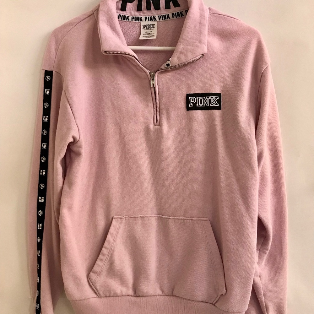 Victoria Secret PINK front half zip sweater